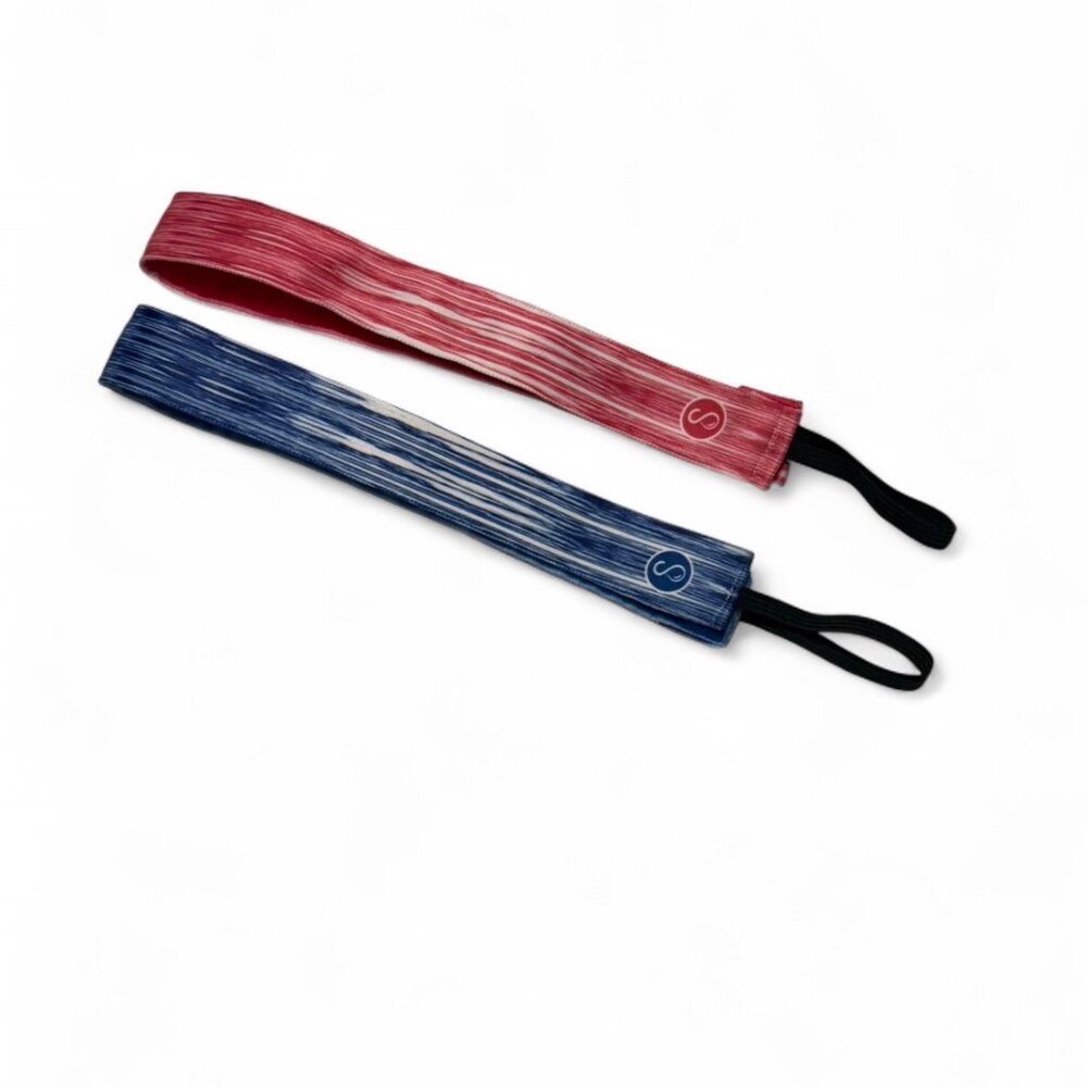 Sweaty Band Non-Slip Blue & White and Pink & White Headbands